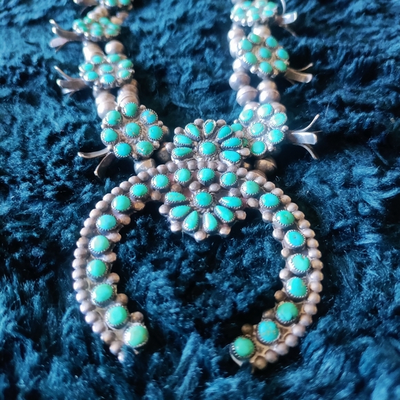 Vintage Squash Blossom Necklace Zuni - Picture 3 of 8